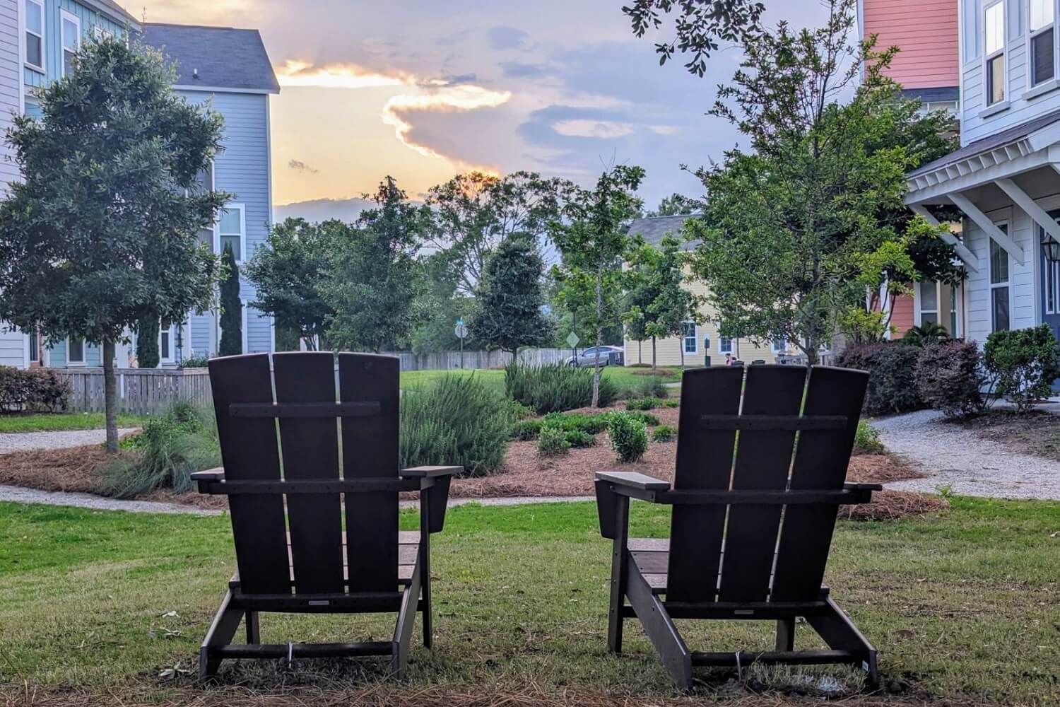 Adirondack chairs in Oak Park